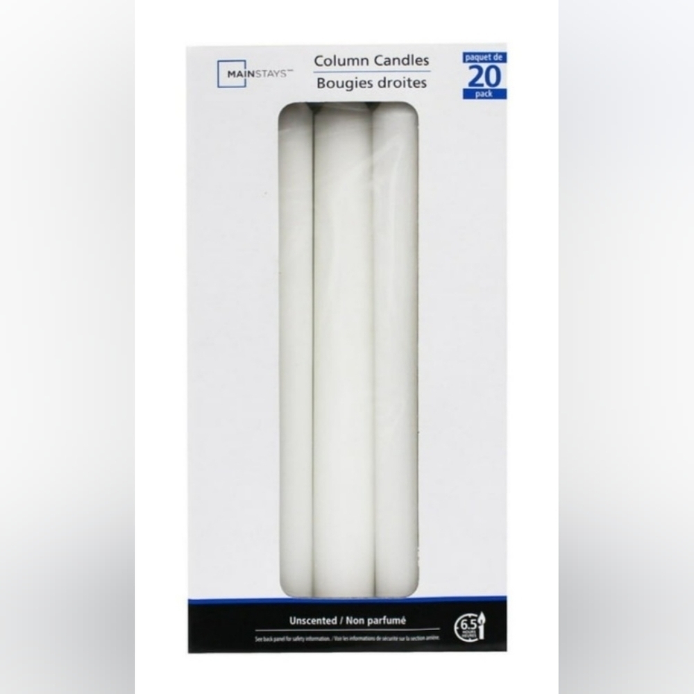 3/$25 Mainstays Column Candles Set of 20